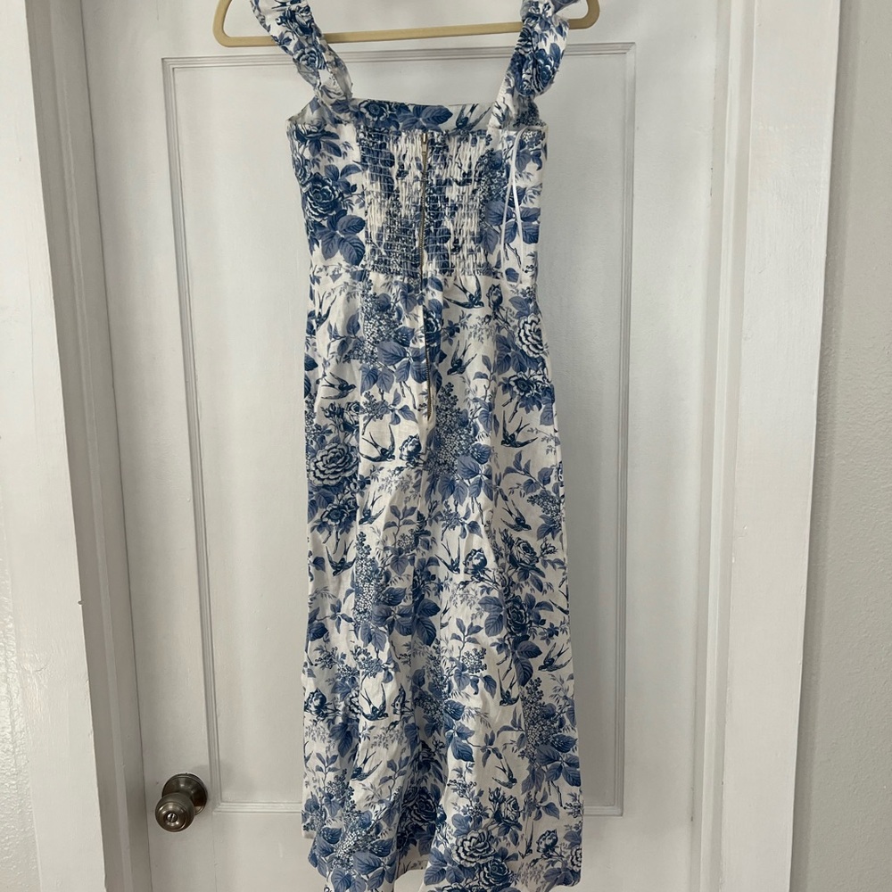 Reformation Spaulding Linen Dress - Pompadour - Picture 3 of 4